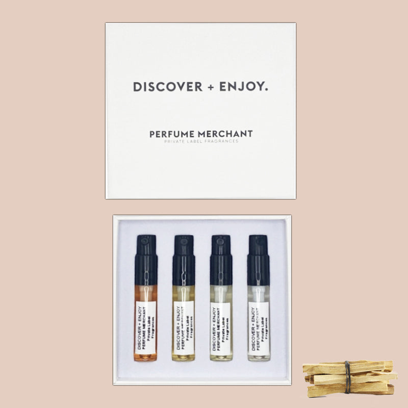 WOODY - DISCOVER PACK | Sample box from the woody fragrance family by Perfume Merchant